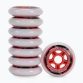 Kółka do rolek z łożyskami Powerslide PS One Spacer/Bearings 84 mm/82A 8 szt. red 2