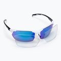 Okulary przeciwsłoneczne UVEX Sportstyle 114 Set white black mat/mirror blue/litemirror orange/clear 7