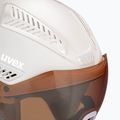 Kask narciarski UVEX Hlmt 600 visor all white mat 6