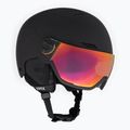 Kask narciarski UVEX Wanted Visor black matte/mirror red smoke