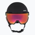 Kask narciarski UVEX Wanted Visor black matte/mirror red smoke 2