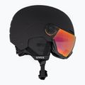 Kask narciarski UVEX Wanted Visor black matt/mirror red smoke 3