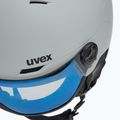 Kask narciarski UVEX Wanted Visor rhino matt/mirror blue/smoke 8