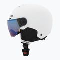 Kask narciarski dziecięcy UVEX Rocket Visor Jr white/black matt/mirror blue/smoke 3