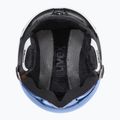 Kask narciarski dziecięcy UVEX Rocket Visor Jr white/black matt/mirror blue/smoke 4