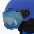 Kask narciarski dziecięcy UVEX Rocket Visor Jr blue matt/mirror blue/smoke 7