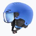 Kask narciarski dziecięcy UVEX Rocket Visor Jr blue matt/mirror blue/smoke 3
