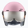 Kask narciarski dziecięcy UVEX Rocket Visor Jr pink confetti matt/mirror silver/lasergold lite 2