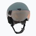 Kask narciarski dziecięcy UVEX Rocket Visor Jr rhino/blush matt/mirror silver/lasergold lite