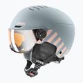 Kask narciarski dziecięcy UVEX Rocket Visor Jr rhino/blush matt/mirror silver/lasergold lite