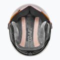 Kask narciarski dziecięcy UVEX Rocket Visor Jr rhino/blush matt/mirror silver/lasergold lite 4
