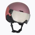 Kask narciarski UVEX Wanted Visor bramble antique rose matt/mirror silver smoke