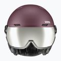 Kask narciarski UVEX Wanted Visor bramble antique rose matt/mirror silver smoke 7