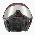 Kask narciarski UVEX Wanted Visor bramble antique rose matt/mirror silver smoke 8