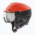 Kask narciarski UVEX Instinct Visor fierce red/black matt/mirror silver/smoke 9