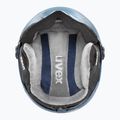 Kask narciarski dziecięcy UVEX Rocket Visor Jr blue puzzle matt/mirror blue/smoke 4