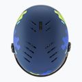 Kask narciarski dziecięcy UVEX Rocket Visor Jr blue puzzle matt/mirror blue/smoke 5