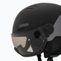 Kask narciarski UVEX Wanted Visor Pro V black/silver matt 8