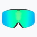 Gogle narciarskie dziecięce UVEX Pwdr FM black matt/mirror green yellow clear 2