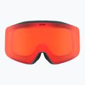 Gogle narciarskie dziecięce UVEX Pwdr FM black matt/mirror red orange clear 2