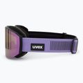 Gogle narciarskie UVEX Evidnt Attract S + case black matt/mirror lavender yellow clear 4