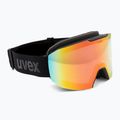 Gogle narciarskie UVEX Evidnt Attract S V + case black matt/mirror rainbow clear/yellow 2