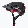 Kask rowerowy UVEX React MIPS black/ruby red matt 3