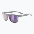 Okulary przeciwsłoneczne dziecięce UVEX Rookie Jr grey matt/mirror blue