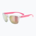 Okulary przeciwsłoneczne dziecięce UVEX Rookie Jr clear pink/mirror pink