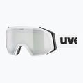 Gogle narciarskie UVEX Gravity FM white matt/mirror silver/green/clear