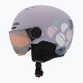Kask narciarski dziecięcy UVEX Rocket Visor Jr cool lavender abstract matt/mirrorsilver/lasergold 3
