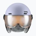 Kask narciarski dziecięcy UVEX Rocket Visor Jr cool lavender abstract matt/mirrorsilver/lasergold 2