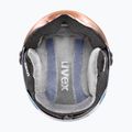 Kask narciarski dziecięcy UVEX Rocket Visor Jr cool lavender abstract matt/mirrorsilver/lasergold 6