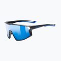 Okulary przeciwsłoneczne UVEX Skyryse black matt/mirror blue