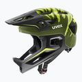 Kask rowerowy dziecięcy UVEX React Fullface Jr dark olive matt