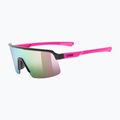 Okulary przeciwsłoneczne dziecięce UVEX Dyrt Jr black pink mat/mirror pink