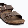 Sandały dziecięce BIRKENSTOCK New York Birkibuc Narrow mocha 7