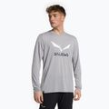 Longsleeve trekkingowy męski Salewa Solidlogo Dry heather grey