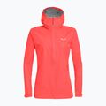 Kurtka przeciwdeszczowa damska Salewa Puez Aqua 3 PTX fluo coral