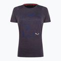 Koszulka trekkingowa damska Salewa Pure Box Dry navy blazer melange/electric