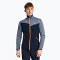 Bluza trekkingowa męska Salewa Puez Hybrid PL FZ navy blazer melange/fluo orange