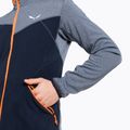Bluza trekkingowa męska Salewa Puez Hybrid PL FZ navy blazer melange/fluo orange 4