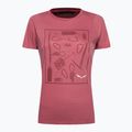Koszulka trekkingowa damska Salewa Pure Box Dry mauvemood melange/syrah