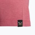 Koszulka trekkingowa damska Salewa Pure Box Dry mauvemood melange/syrah 3