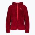 Bluza polarowa dziecięca Salewa Puez Highloft 2 PL Hooded syrah/fluo coral