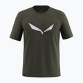 Koszulka męska Salewa Solidlogo Dry dark olive