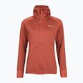 Bluza trekkingowa damska Salewa Agner Hybrid PL/DST FZ Hoody etruscan red melange