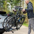 Bagażnik rowerowy na hak XLC Azura Xtra LED 2Bikes silver/black 17