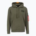 Bluza męska Alpha Industries Red Stripe Hoodie dark green