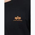 Koszulka męska Alpha Industries Basic Small Logo black/neon orange 4